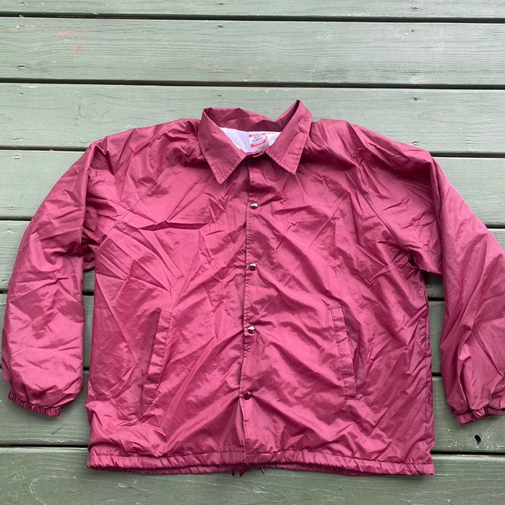 Vintage Maroon Windbreaker Size Men's XL